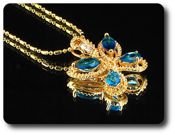 4x7 mm Blue Sapphire Pendant