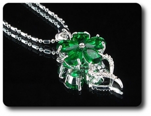 5x7 mm Green Emerald Pendant