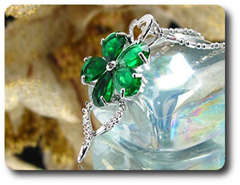 5x7 mm Green Emerald Pendant