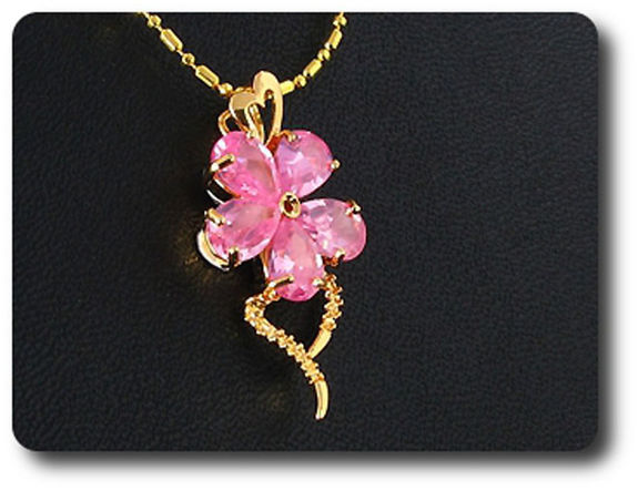 5x7 mm Pink Sapphire Pendant