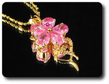 5x7 mm Pink Sapphire Pendant