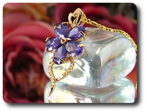 5x7 mm Purple Amethyst Pendant