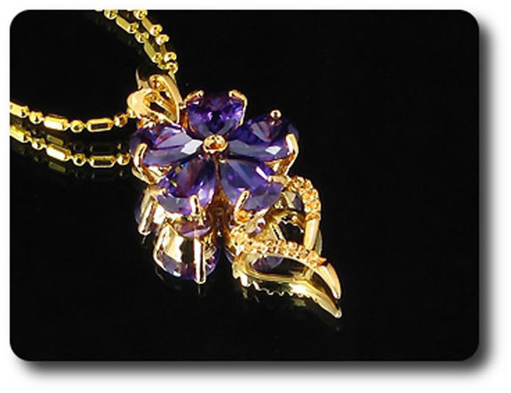 5x7 mm Purple Amethyst Pendant