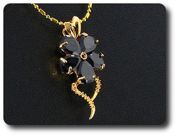 5x7 mm Black Sapphire Pendant