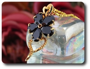 5x7 mm Black Sapphire Pendant