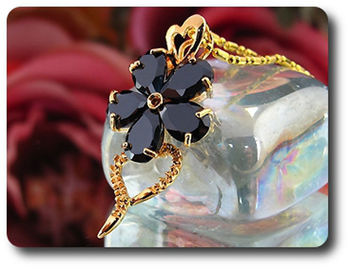 5x7 mm Black Sapphire Pendant