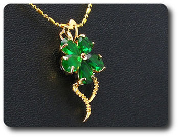 5x7 mm Green Emerald Pendant