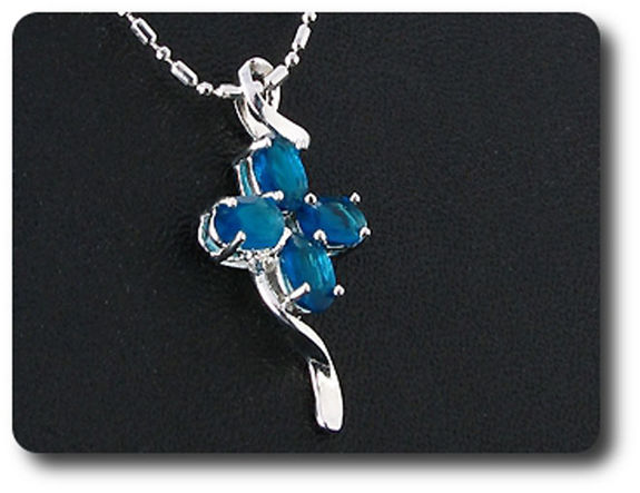 4x6 mm Blue Sapphire Pendant
