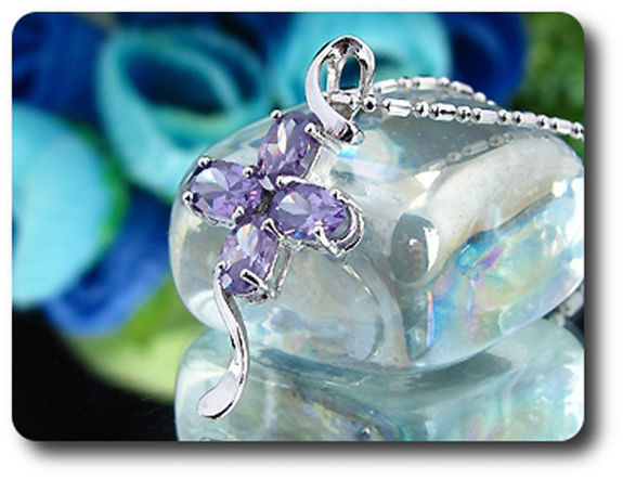 4x6 mm Purple Amethyst Pendant