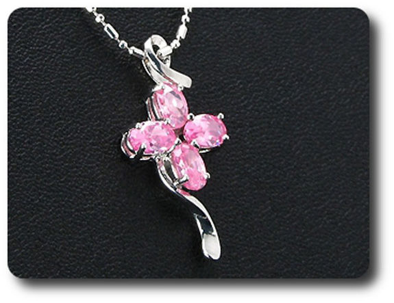 4x6 mm Pink Sapphire Pendant