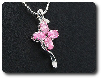 4x6 mm Pink Sapphire Pendant