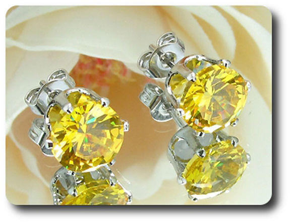 2x4mm Yellow Topaz Earrings