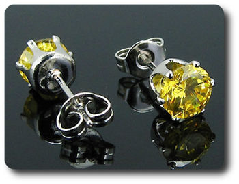 2x4mm Yellow Topaz Earrings