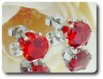 BOUCLES D'OREILLE RUBIS