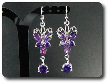 5-10mm Purple Amethyst Pendant Earrings Set