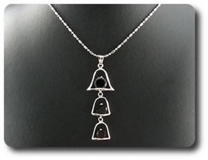 9x5~10mm Black Sapphire Pendant Earrings Set