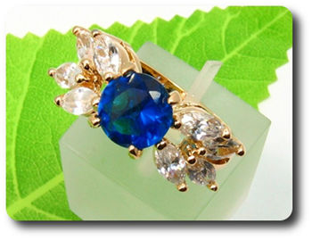 1x10mm Blue Sapphire Ring