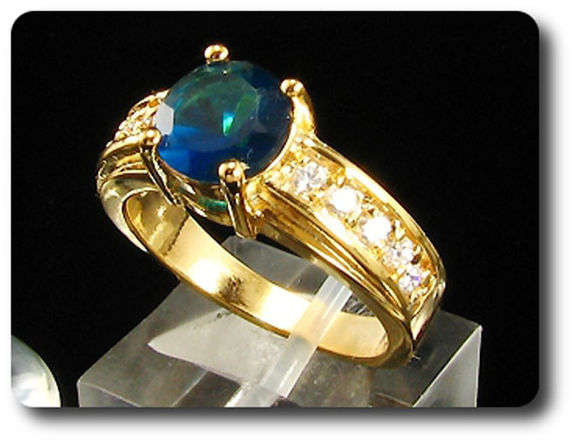 1x8mm Blue Sapphire Ring