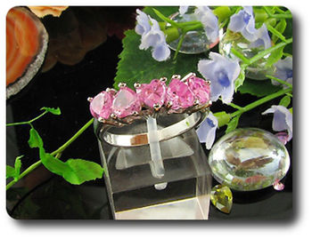 5x5mm Pink Sapphire Ring