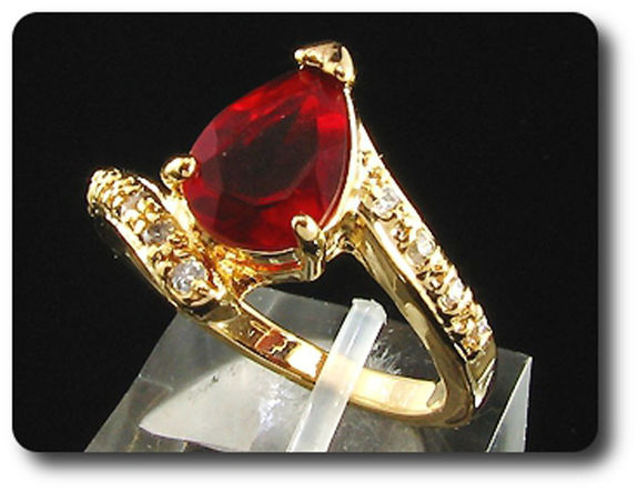 1x10mm Red Ruby Ring