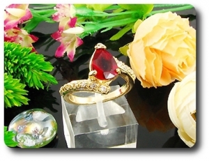 1x10mm Red Ruby Ring