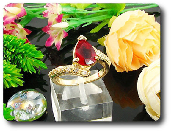 1x10mm Red Ruby Ring