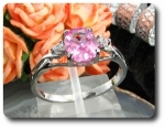 1x8mm Pink Sapphire Ring