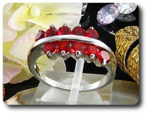 10x3mm Red Ruby Ring