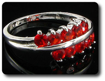 10x3mm Red Ruby Ring