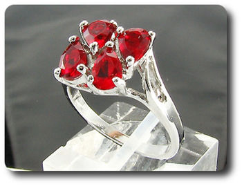 4x6mm Red Ruby Ring