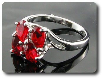 4x6mm Red Ruby Ring