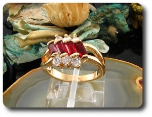 4x5mm Red Ruby Ring