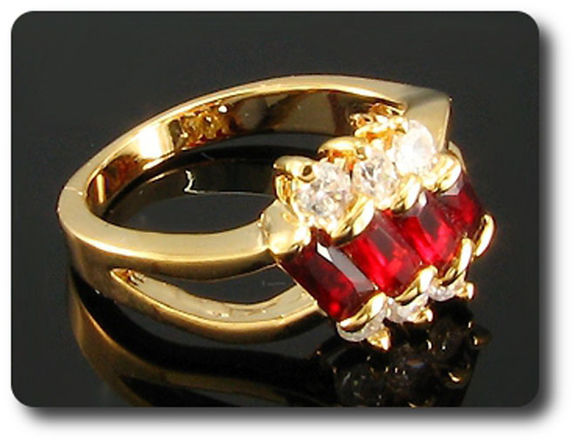 4x5mm Red Ruby Ring