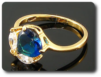 1x8mm Blue Sapphire Ring