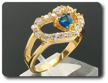 1x5mm Blue Sapphire Ring