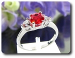 1x6mm Red Ruby Ring