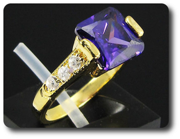 1x9mm Purple Amethyst Ring