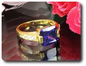 1x9mm Purple Amethyst Ring