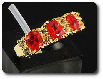 3x6mm Red Ruby Ring