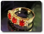 3x6mm Red Ruby Ring