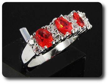3x6mm Red Ruby Ring