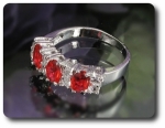 3x6mm Red Ruby Ring