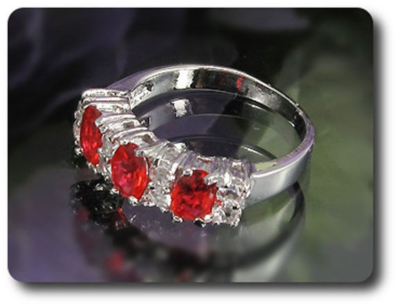 3x6mm Red Ruby Ring