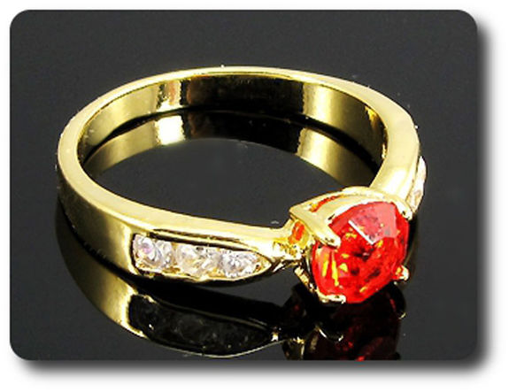 1x6mm Red Ruby Ring