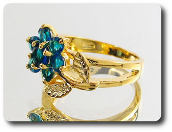 7x5-3mm Blue Sapphire Ring