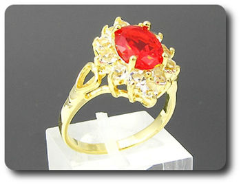 1x9mm Red Ruby Ring