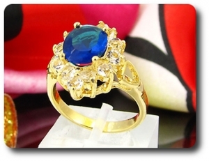 BAGUE SAPHIR BLEU