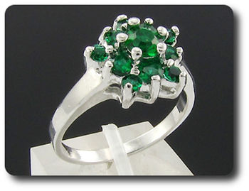 15x5-3mm Green Emerald Ring