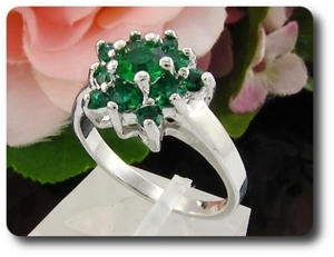 15x5-3mm Green Emerald Ring