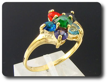 BAGUE TOPAZE MULTICOLORE